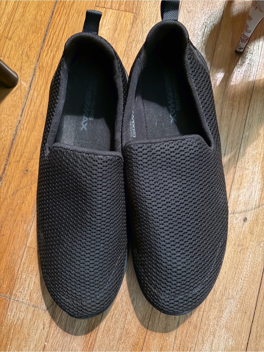 Skechers Black Slip-On Mesh Athletic Sneakers-unisex